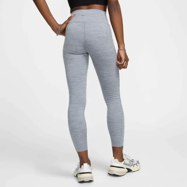 Nike One Women's Grey Solid High-Rise 7/8th Leggings – image 2