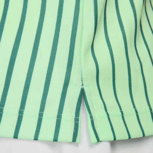 Women's Green Striped Sleeveless Golf Polo Shirt – image 5