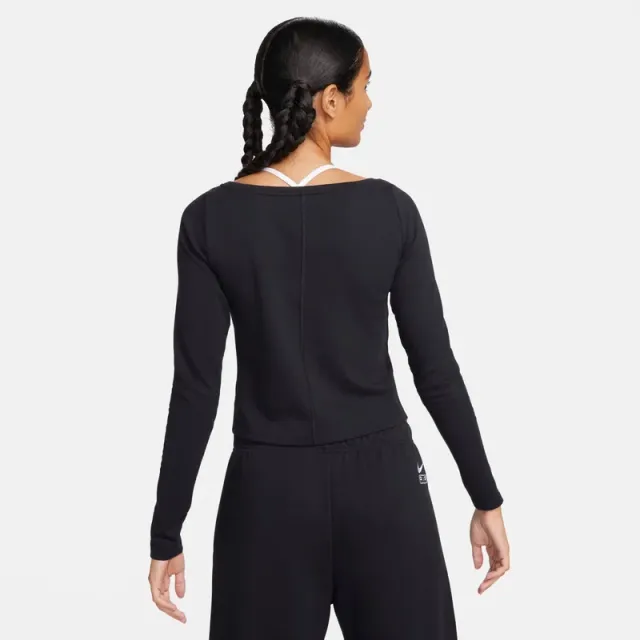 Women's Long-Sleeve Lifestyle Top with Swoosh Logo – image 2