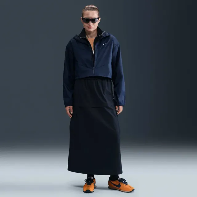 Women's Cropped Hooded Windbreaker Jacket with Adjustable Hem – image 4