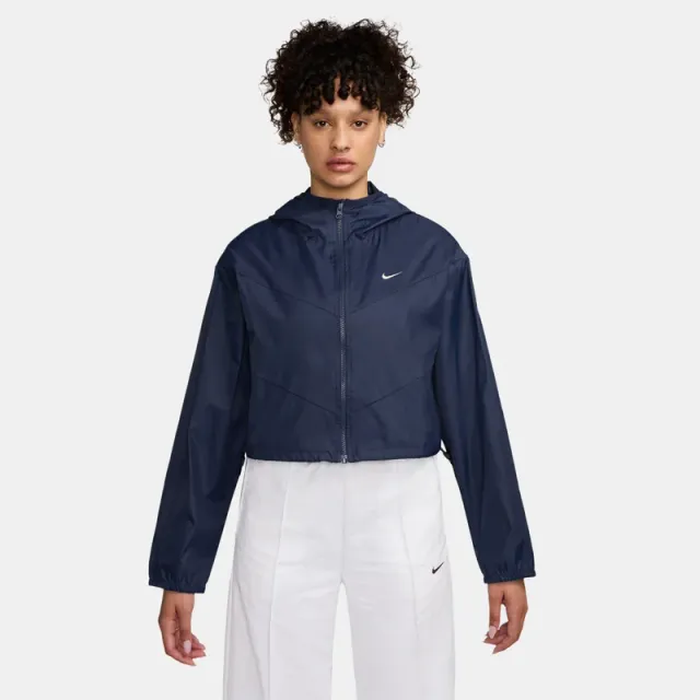 Women's Cropped Hooded Windbreaker Jacket with Adjustable Hem – image 7