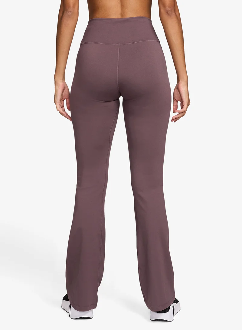 بنطلون ضيق نسائي بخصر عالٍ بتصميم واسع من الأسفل مع دراي فيت وخياطة داخلية