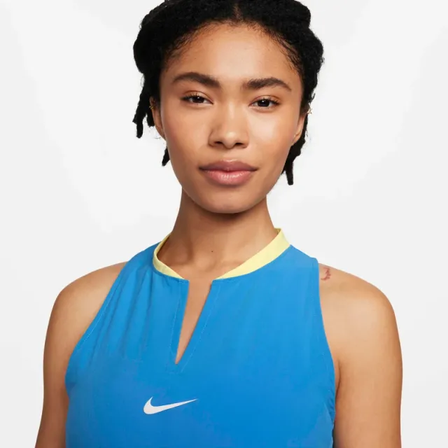 Women's Tennis Dress - Slim Fit, Mini Length, V Neck, Sleeveless, Solid, Dri-FIT Advantage Fabric – image 3