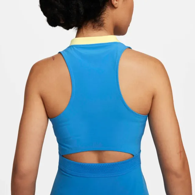 Women's Tennis Dress - Slim Fit, Mini Length, V Neck, Sleeveless, Solid, Dri-FIT Advantage Fabric – image 5