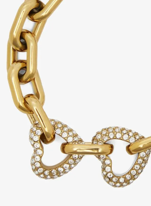 Pave Heart Chain Bracelet – image 2