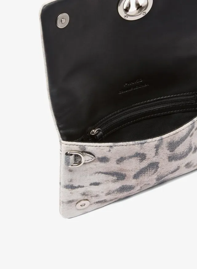 Love Bag Click Soft Mini Crossbody Python-Print Suede – image 4