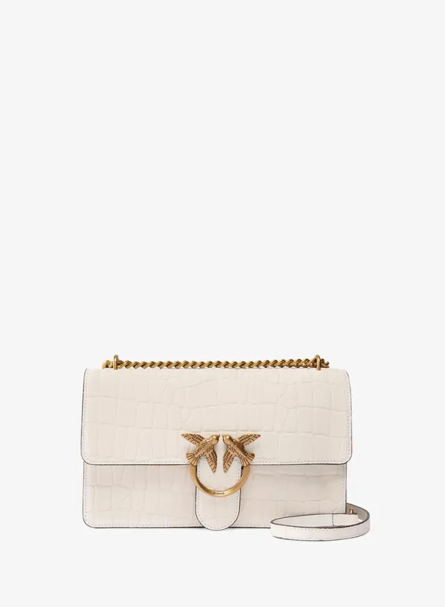 Croc Flap Shoulder Bag