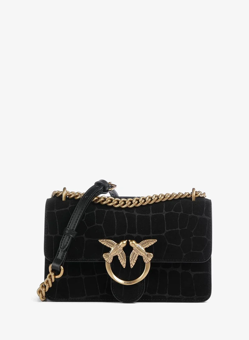 Love Bag One Mini Crocodile-Print Leather Crossbody Bag