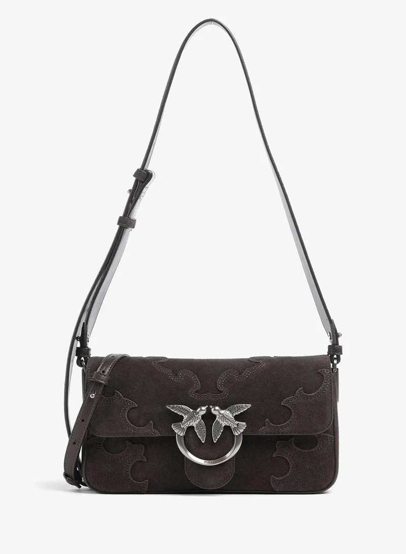 Love Bag One Mini Suede Shoulder Bag