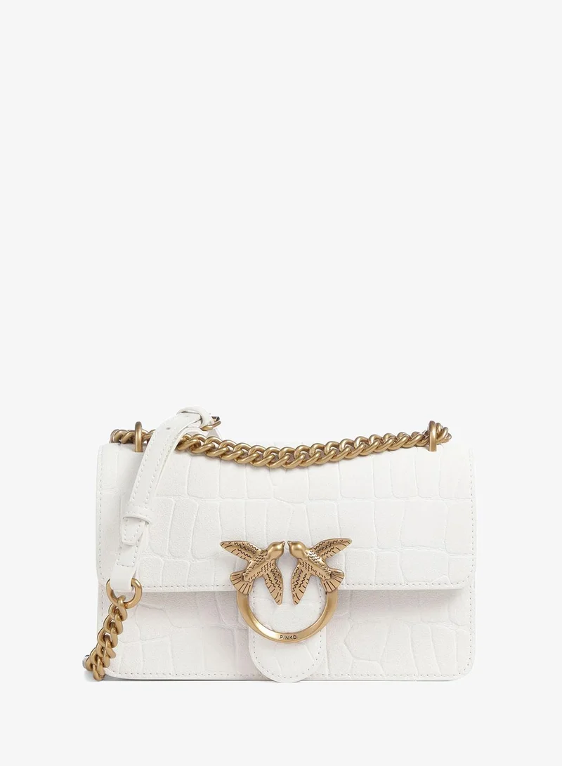 Mini Love Bag One Crocodile-Print Leather