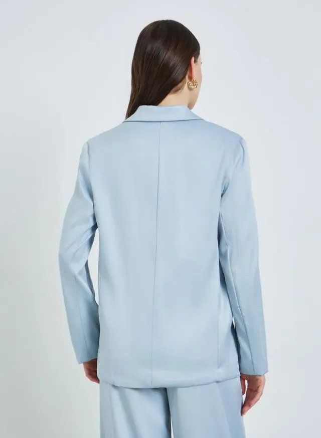 Women's Double-Breasted Blazer Blue – image 4