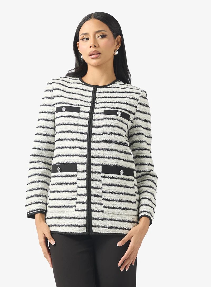 Stripped Boucle Waistcoat