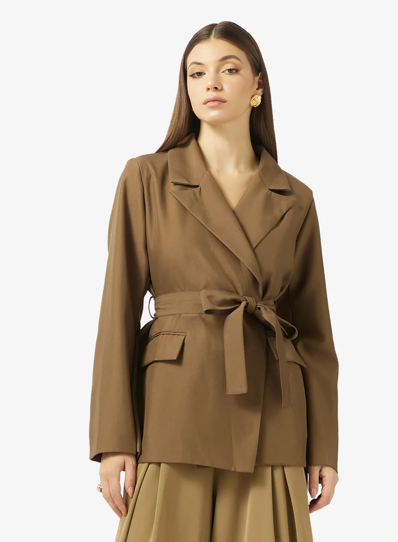 Tie-Waist Blazer