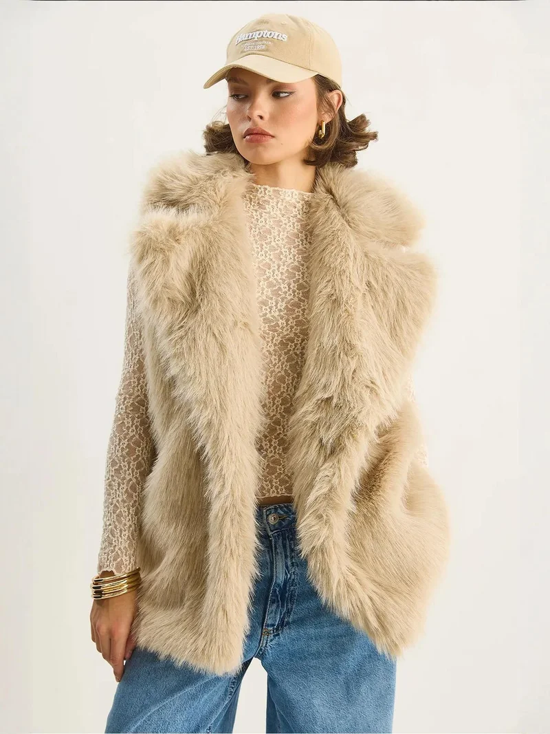 LUCCI Faux Fur Waistcoat