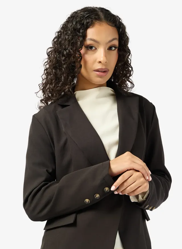 Ginger Women's Black Structured Longline Blazer - Casual Style – image 3