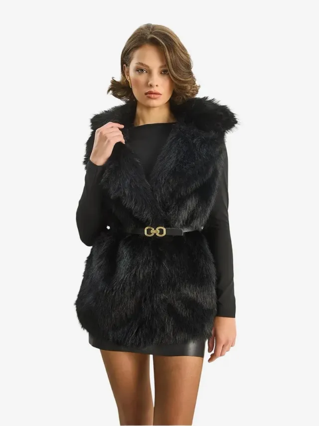 سترة من الفرو الصناعي من لوكسي – صورة 5
