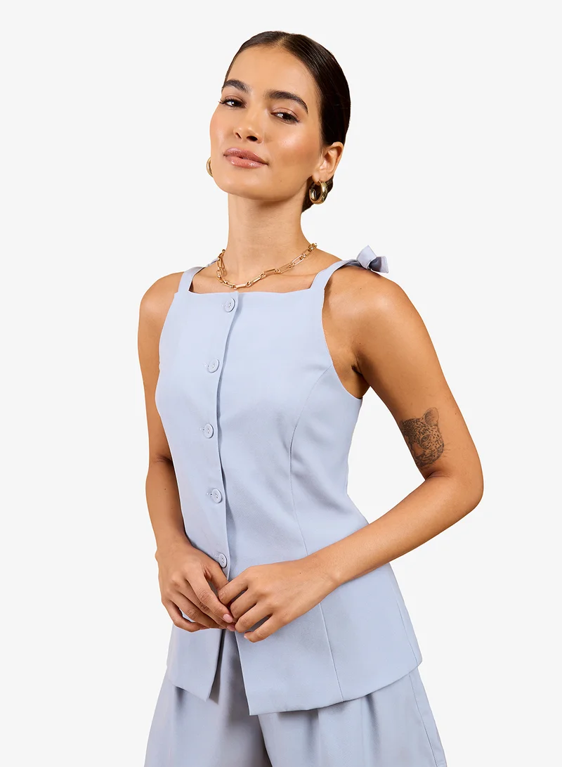 Tie Waistcoat Blue