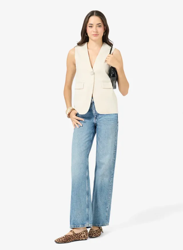 Longline Button Up Pocket Vest – image 4