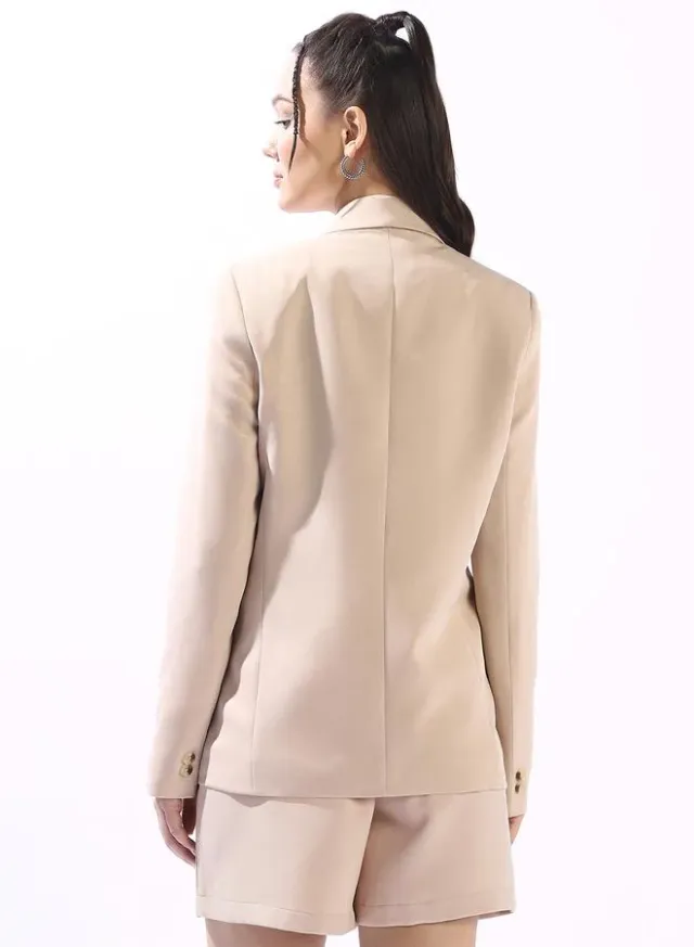 Women's Doe Skin Polyester Blazer - Tailored Fit, Full Sleeve, Button Closure – image 6