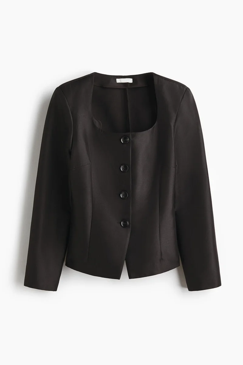 Square-neck blazer