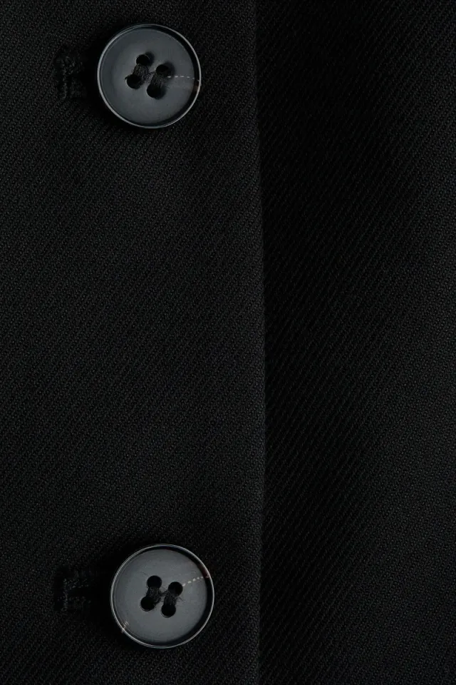 Black V-Neck Sleeveless Flared Waistcoat for Women – image 6