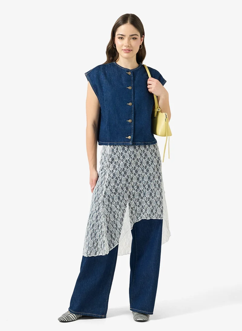 Onlsadie Denim Waistcoat