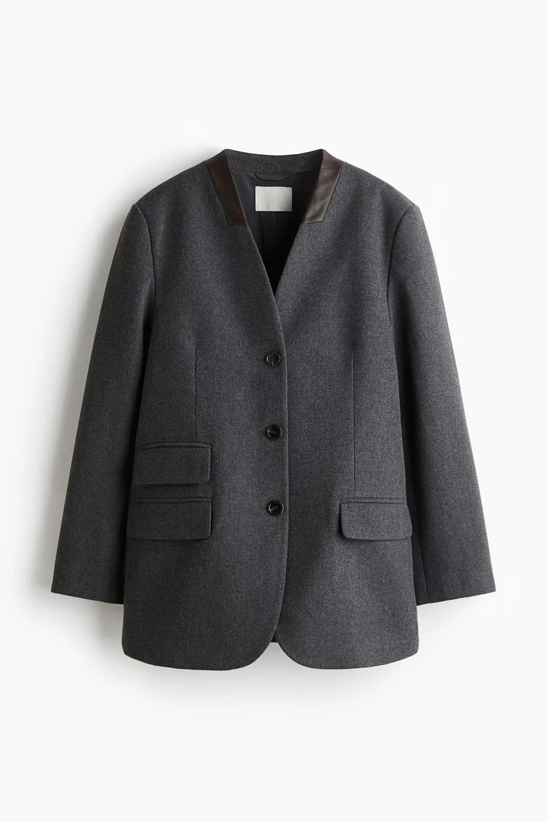 Collarless Blazer