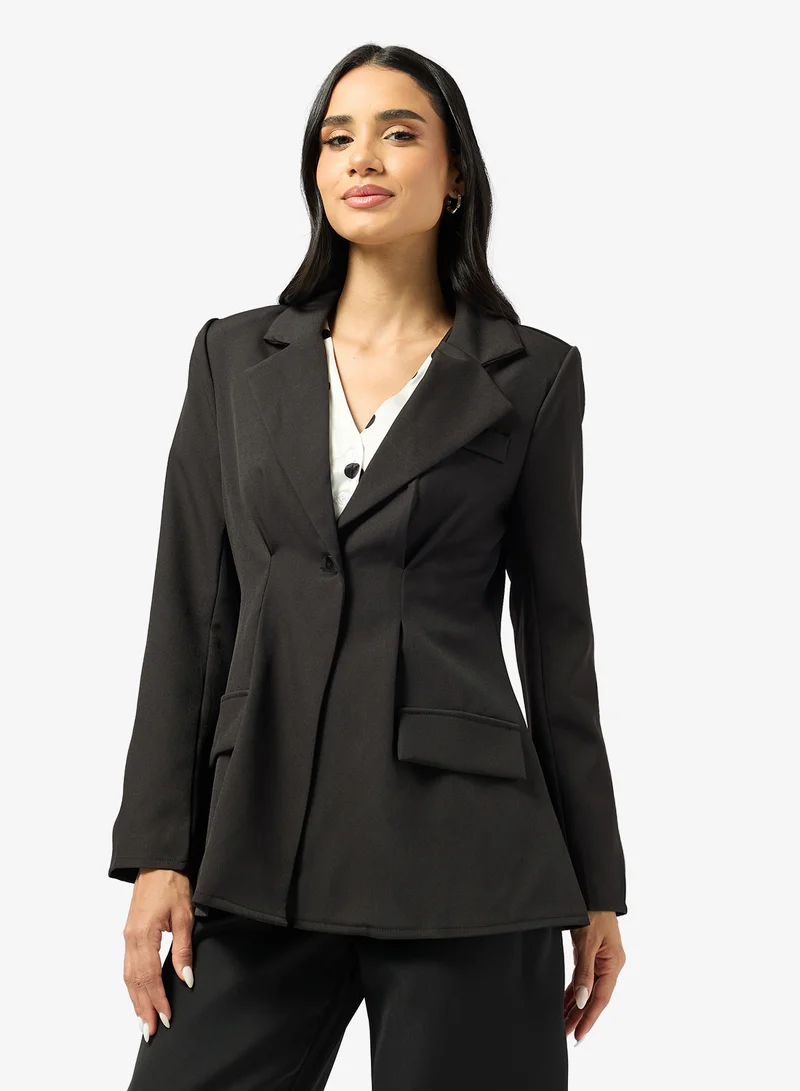 Cinched Waist Structured Blazer
