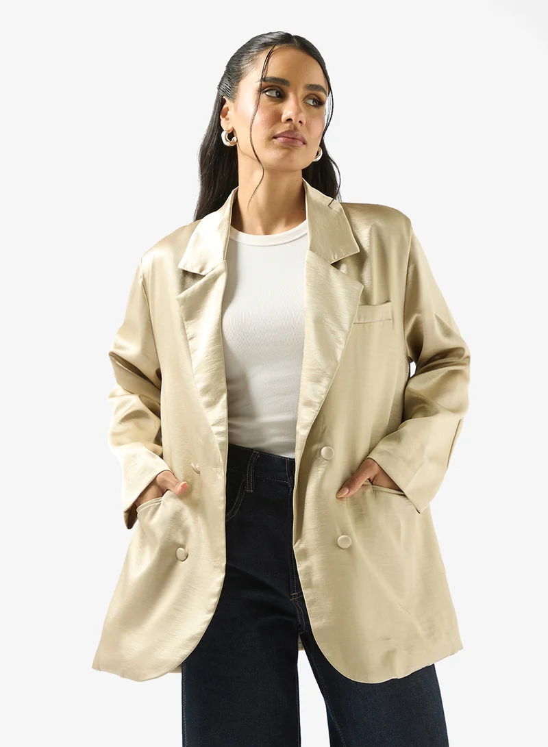 Oversize Satin Blazer