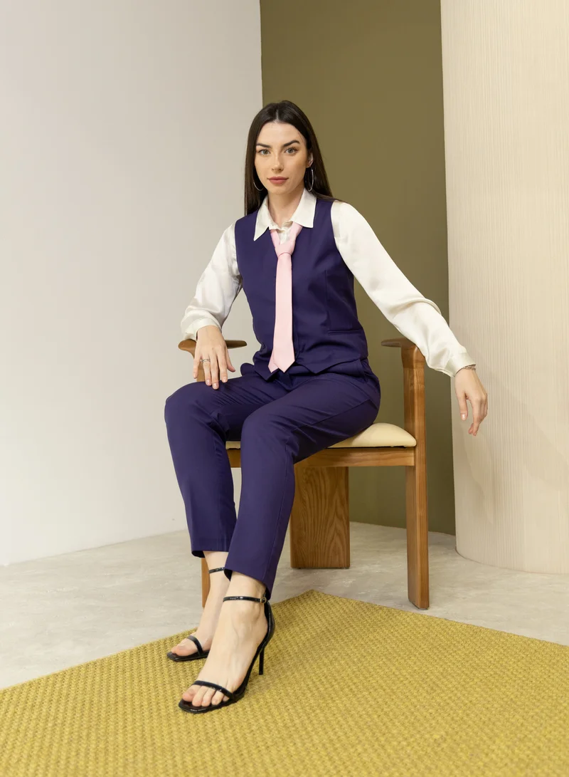 Tailored Waistcoat Purple
