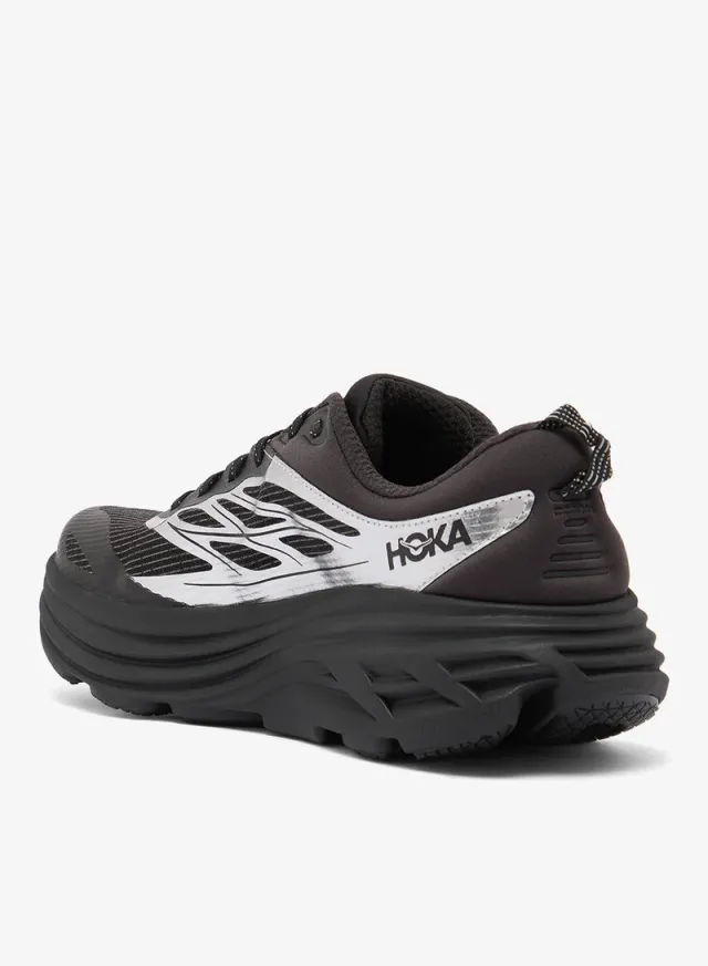 Hoka Bondi 8 Caged Metallic Running Shoes - Silver/Black – image 2