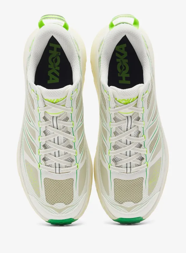 Hoka Clifton L Suede Running Shoe - White / Fresh Cut Grass – image 4