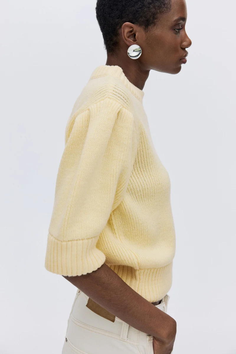 Rib-knit T-shirt