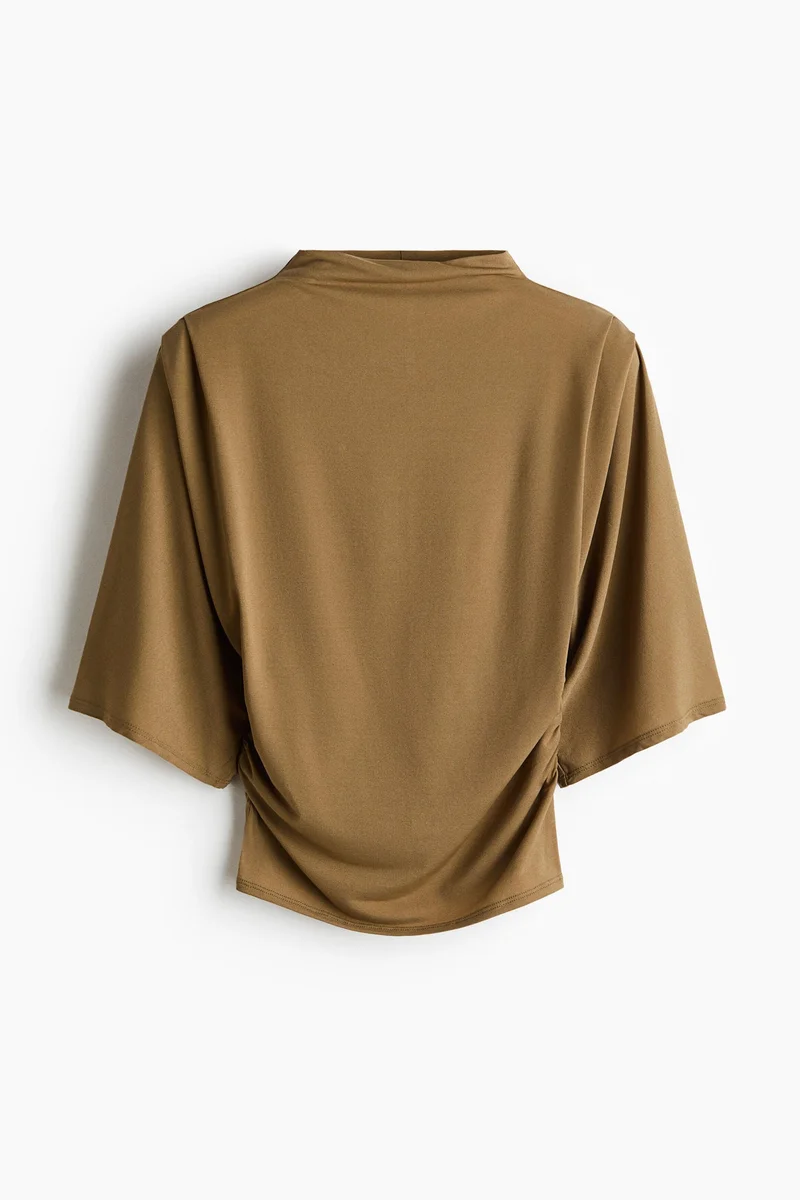 Draped jersey top