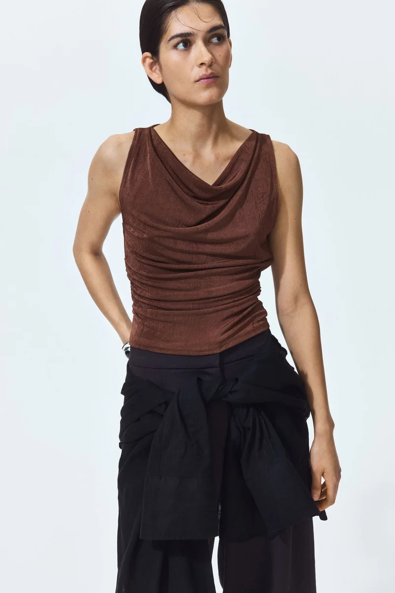 Draped Jersey Top