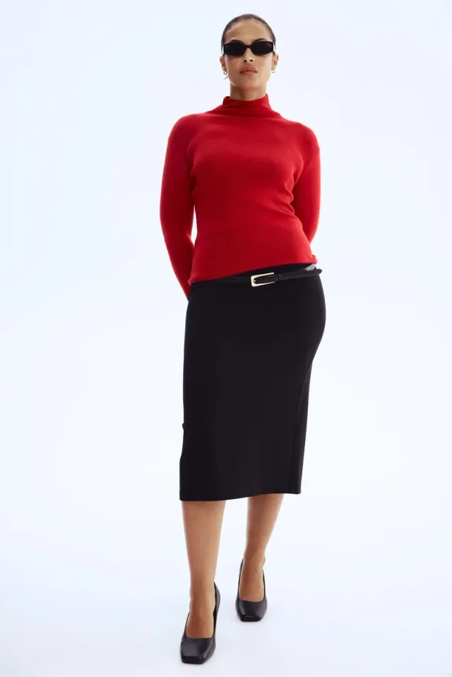 Fine-knit turtleneck top – image 3