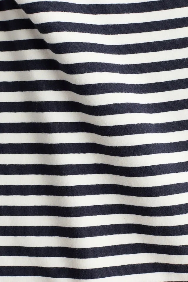 Blue Dark Striped Cotton Jersey Tube Top for Women – image 2