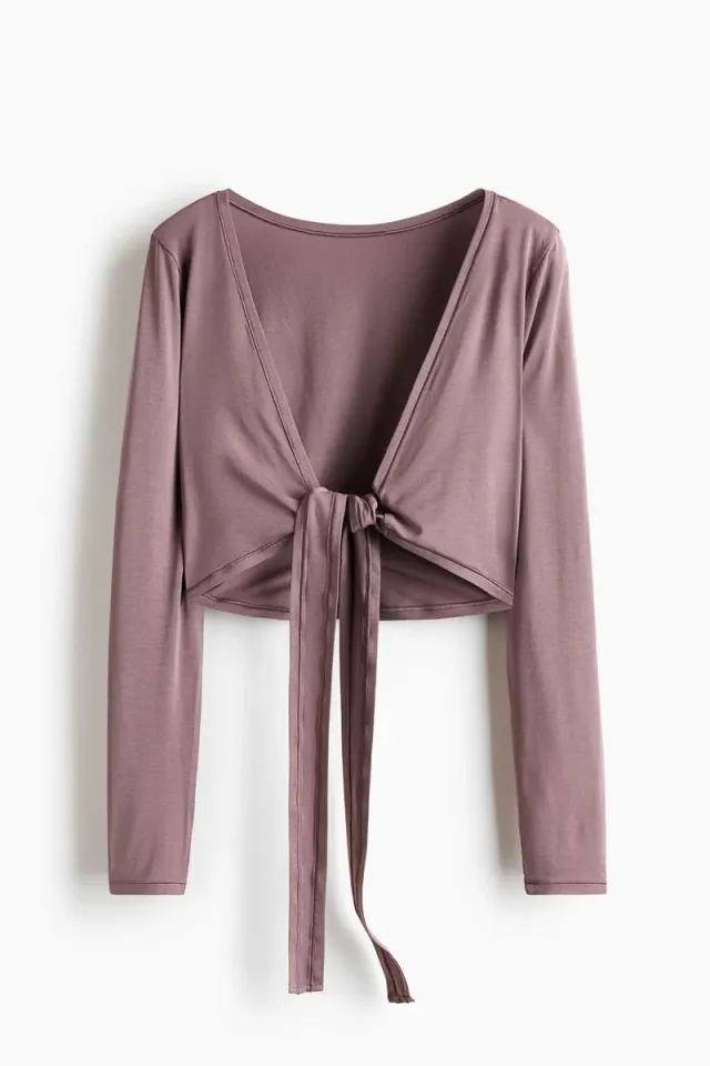 Cropped Long Sleeve Yoga Top – image 6