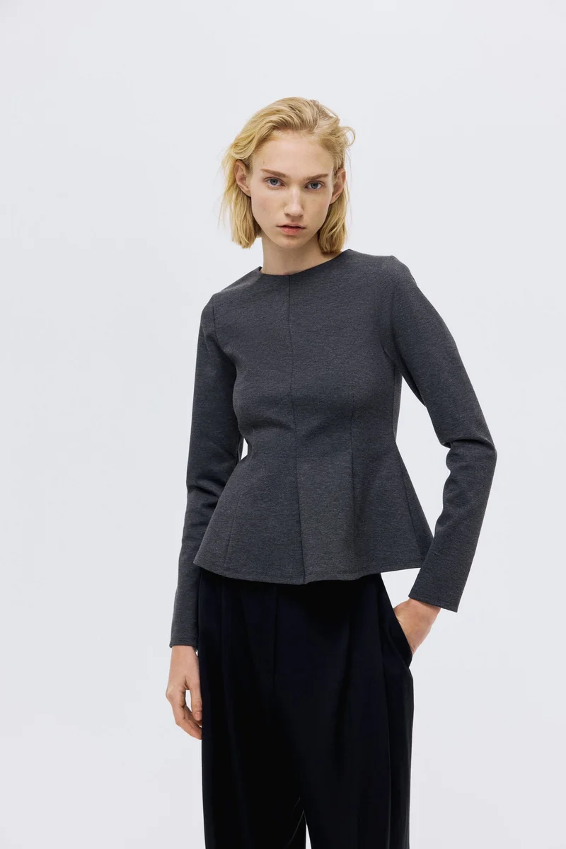 Jersey Peplum Top