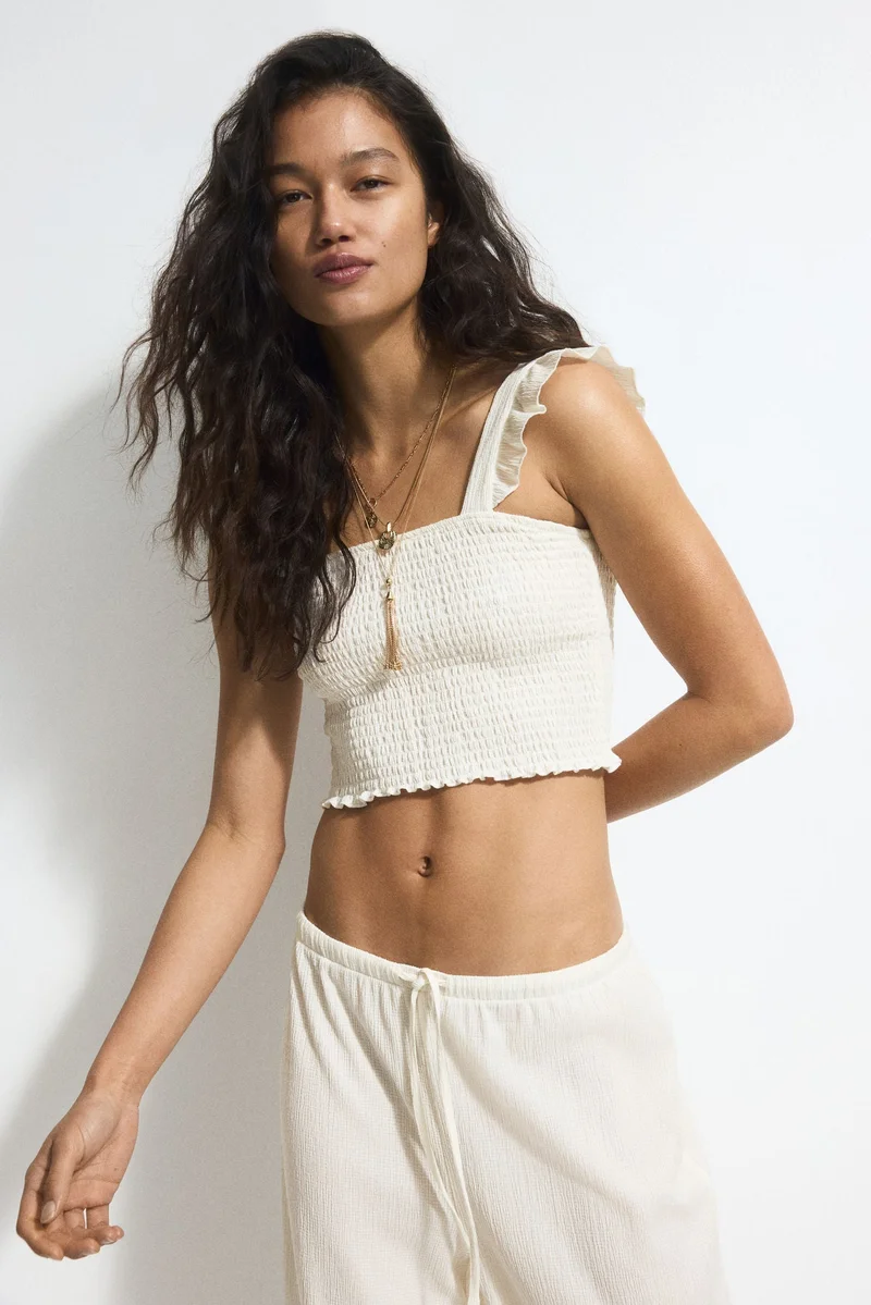 Smocked Crop Top