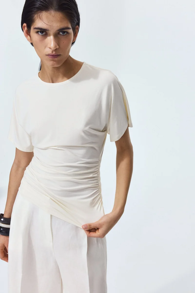 Draped Jersey Top