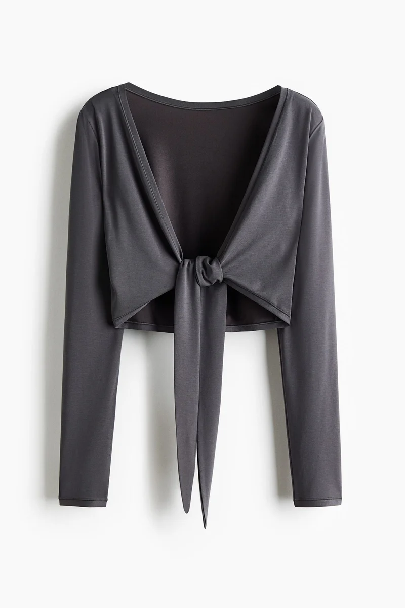 Cropped Tie-Front Top SoftMove™