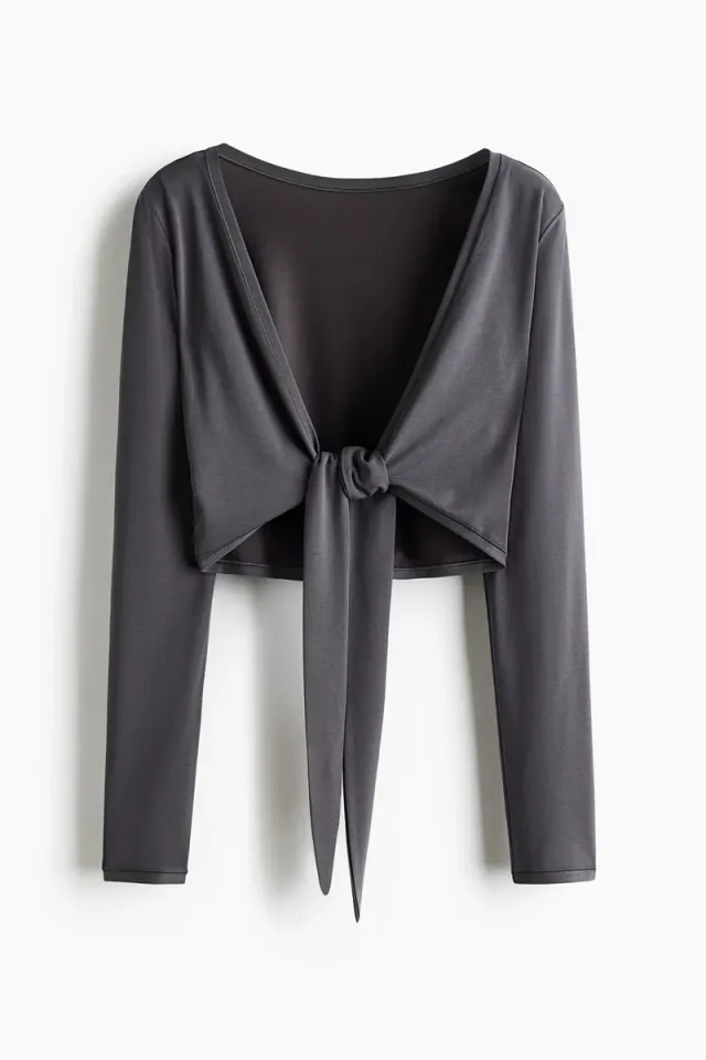 Cropped Tie-Front Top SoftMove™