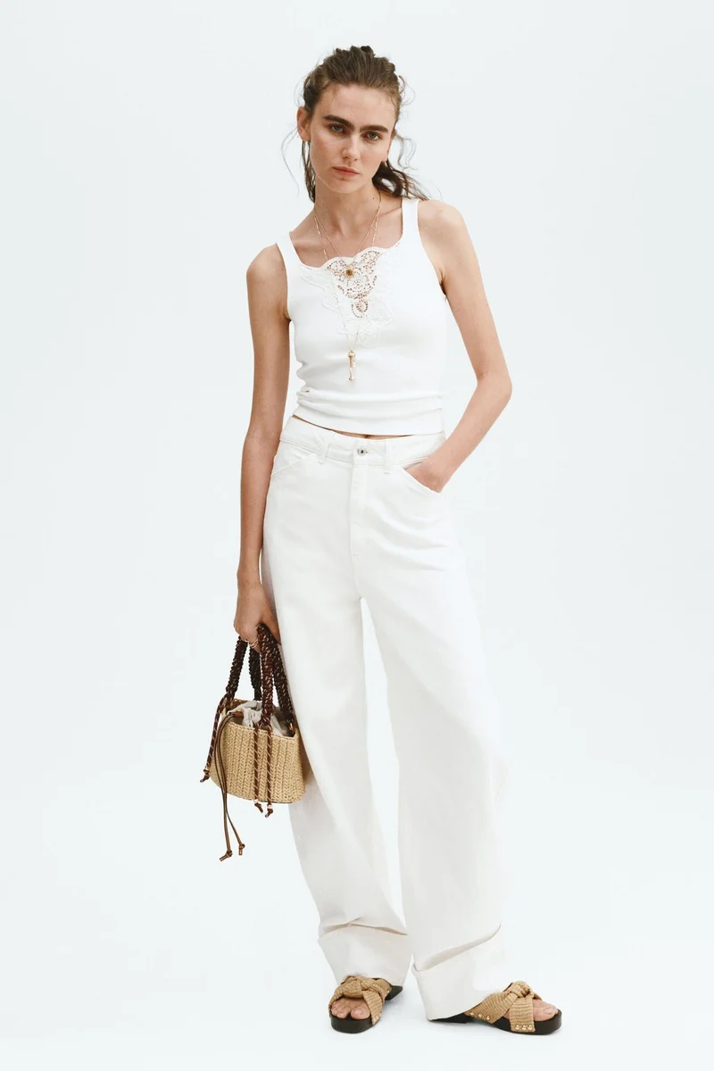Lace Trim Top