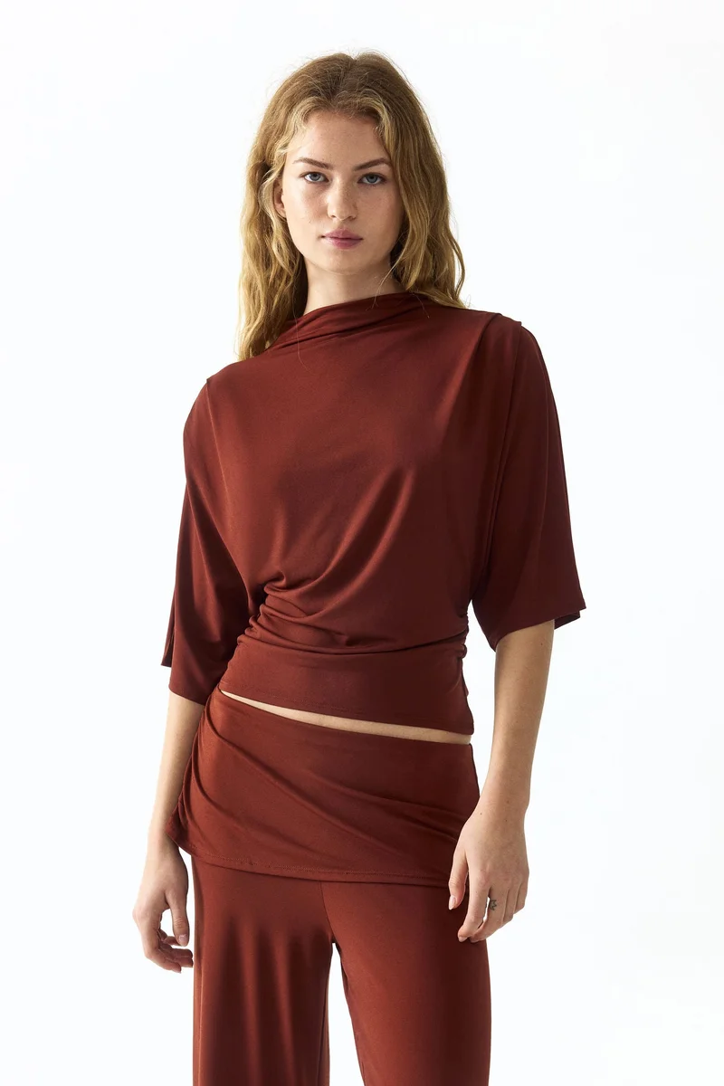 Draped Jersey Top