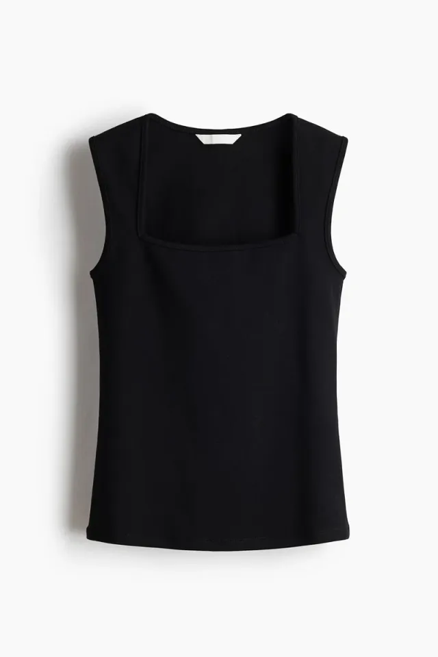 Ribbed Square-Neck Vest – image 4