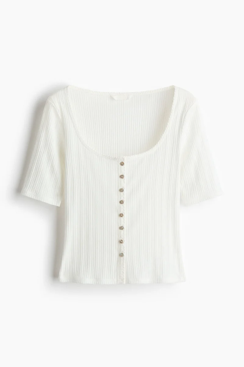 Pointelle Knit Top