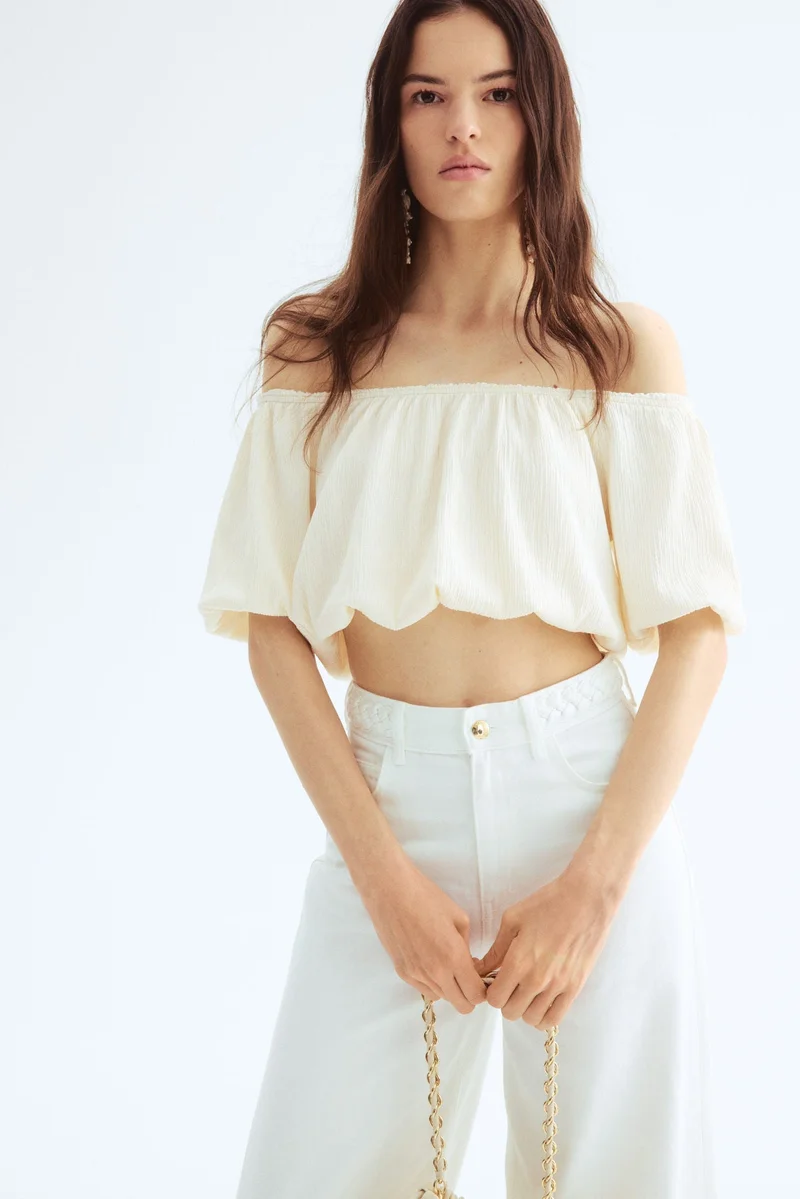 Off-Shoulder Crop Top