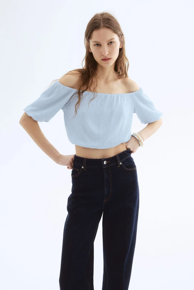 Cropped Off-Shoulder Top