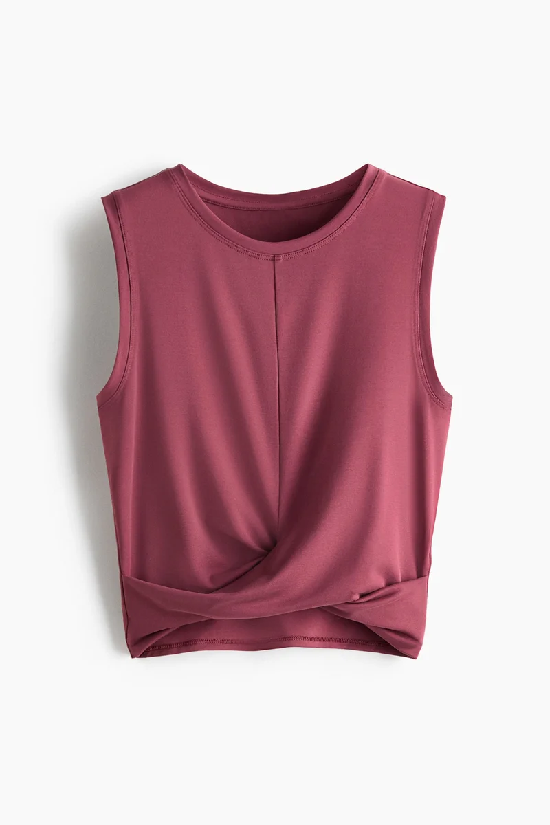 Slim Fit Twist-Detail Sports Vest